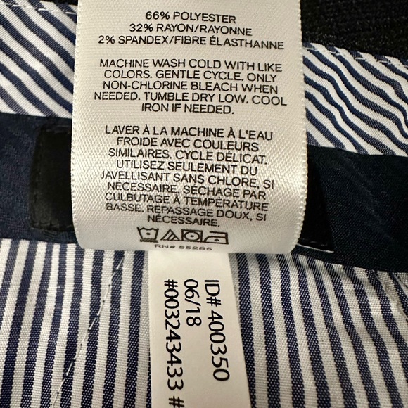 Express Dark Navy Microcheck Wide Leg Dress Pant - Picture 6 of 6